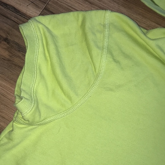 C9 Champion lime green short Sleeves zipper hoodie puff shoulders size large - Picture 2 of 13
